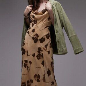 Floral Cowlneck Maxi Dress- Topshop